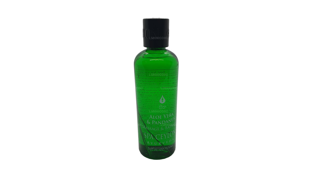 Spa Ceylon Aloe Vera, olio da massaggio e da bagno Pandanus (150 ml)