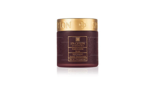 Spa Ceylon, lisciante emolliente per le mani con cardamomo e rosa (50 g)