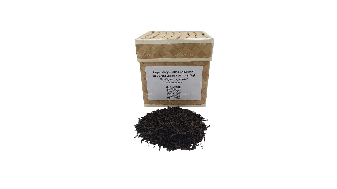 Tè nero di Ceylon di grado OP1 Lakpura Single Estate (Shawlands) (100 g)