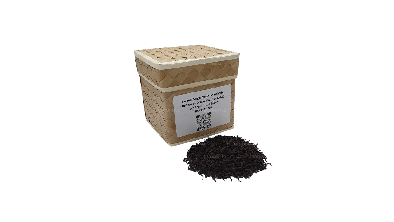 Tè nero di Ceylon di grado OP1 Lakpura Single Estate (Shawlands) (100 g)