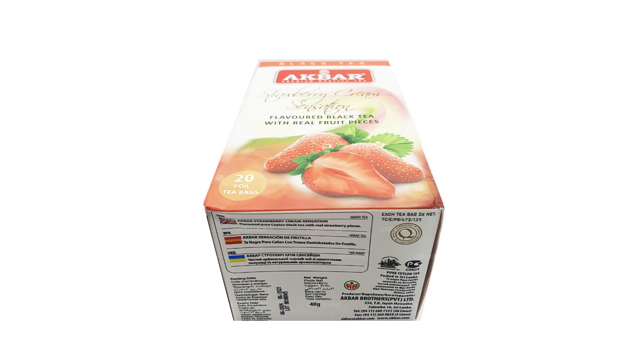 Akbar Strawberry Cream Sensation (40 g) 20 bustine di tè