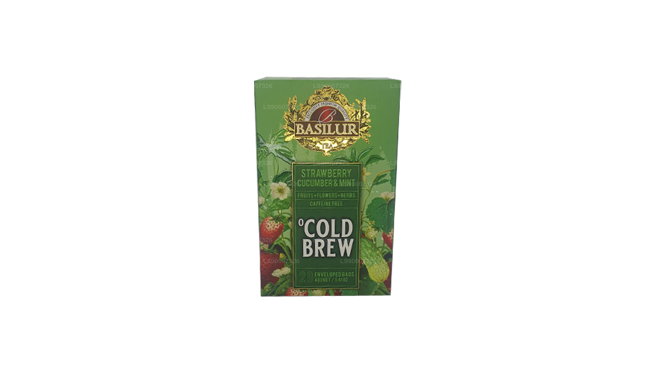 Basilur Cold Brew «Fragola, cetriolo e menta» (40 g), confezione da 40 g