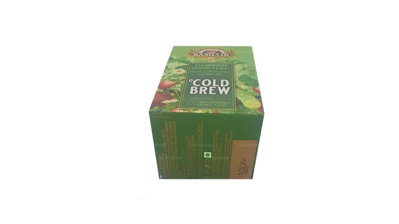 Basilur Cold Brew «Fragola, cetriolo e menta» (40 g), confezione da 40 g