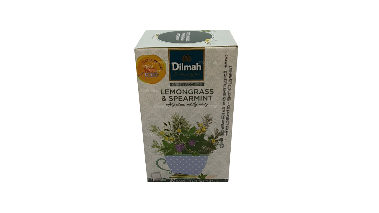 Rooibos verde Dilmah con citronella e menta verde (40 g) 20 bustine di tè