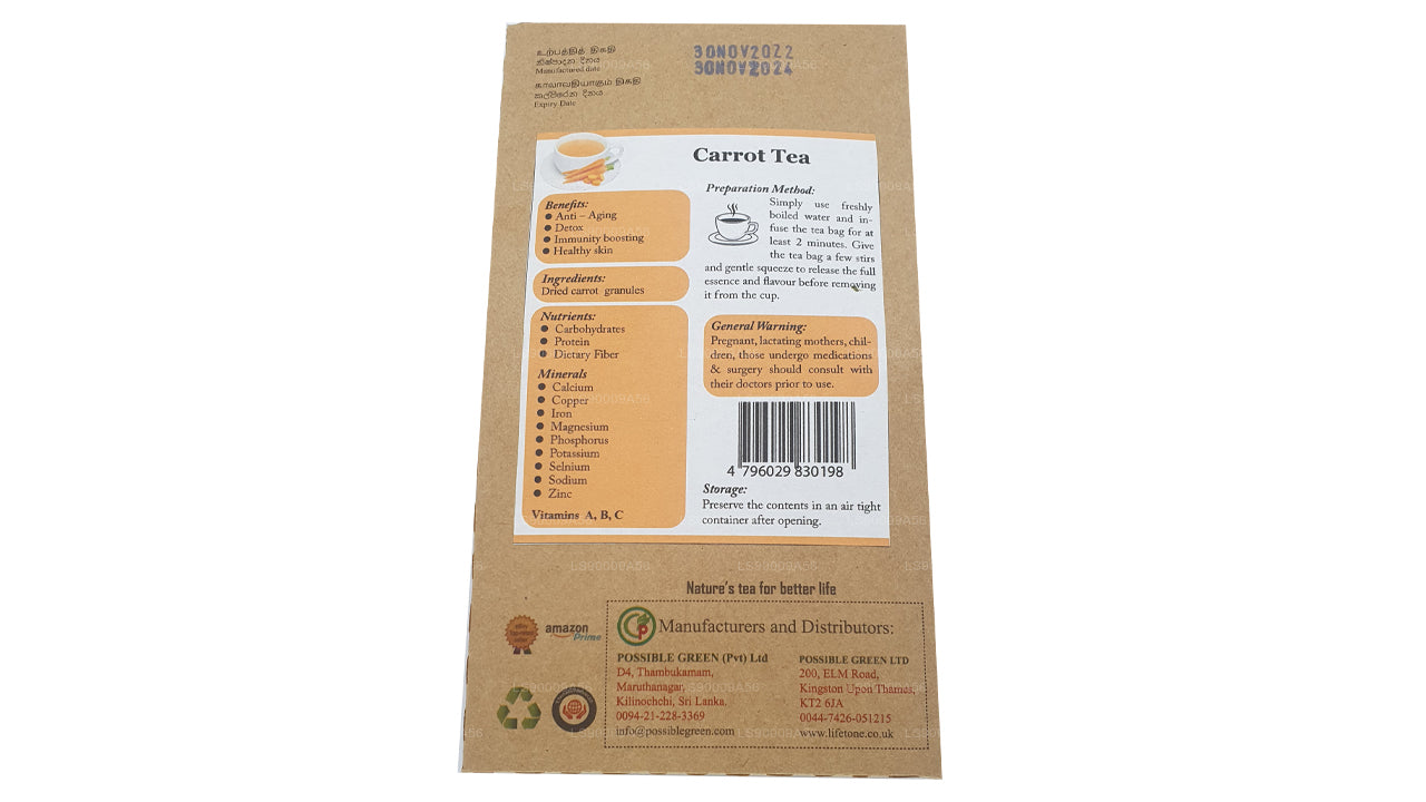 Tè alla carota naturale puro (40g)