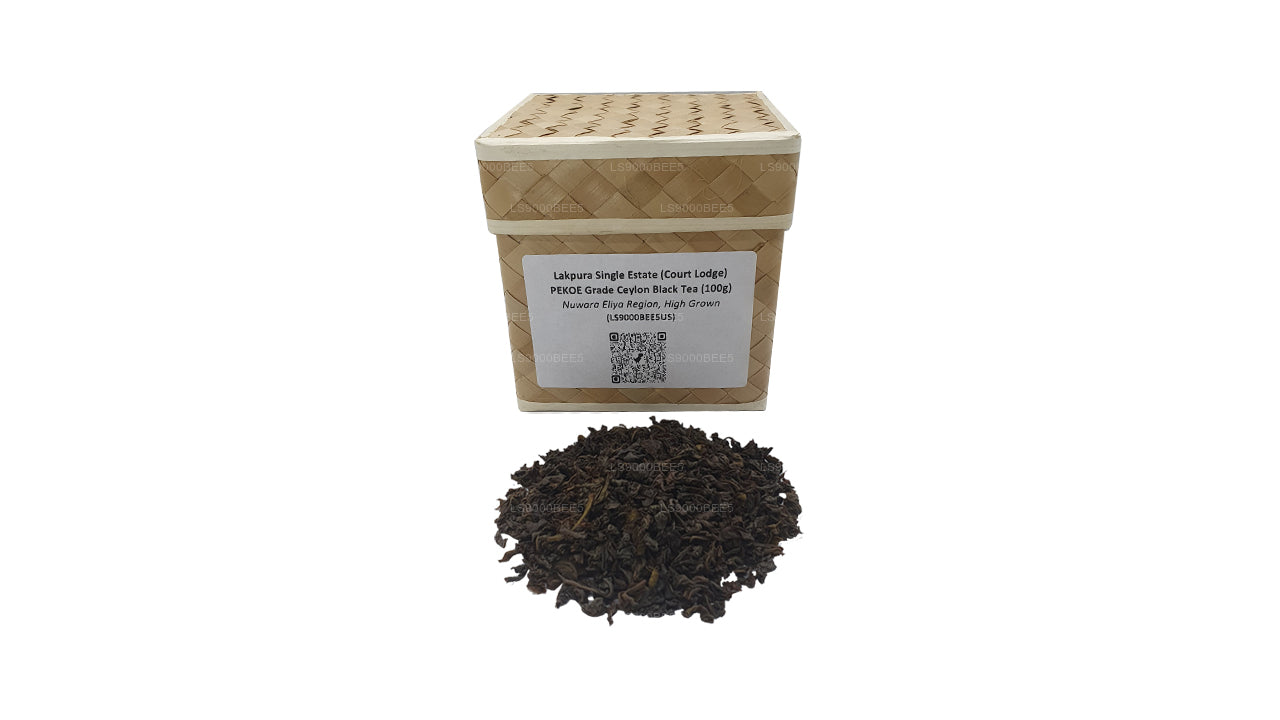 Lakpura Single Estate (Court Lodge) Tè nero di Ceylon di grado PEKOE (100 g)