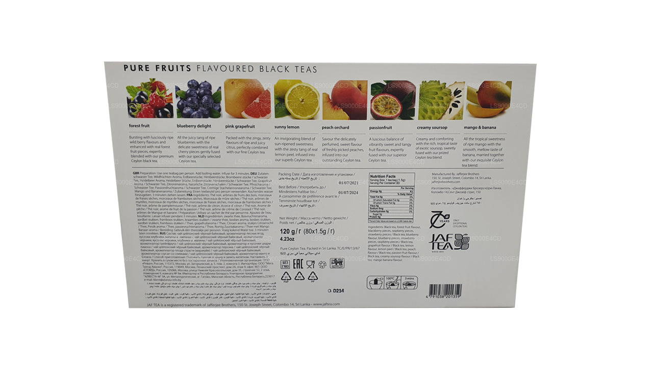 Collezione Jaf Tea Pure Fruits (120 g) 80 bustine di tè