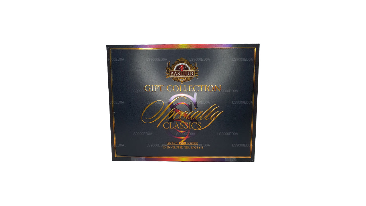 Basilur, confezione regalo assortita Specialty Classics (115 g), 60 bustine di tè con buste