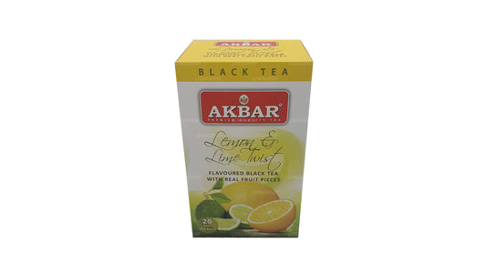 Tè Akbar Lemon and Lime Twist (40 g) 20 bustine di tè