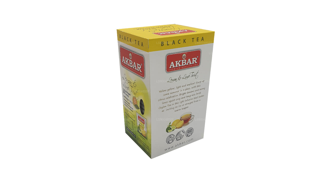 Tè Akbar Lemon and Lime Twist (40 g) 20 bustine di tè