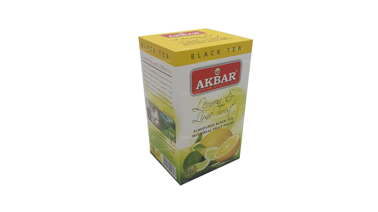 Tè Akbar Lemon and Lime Twist (40 g) 20 bustine di tè