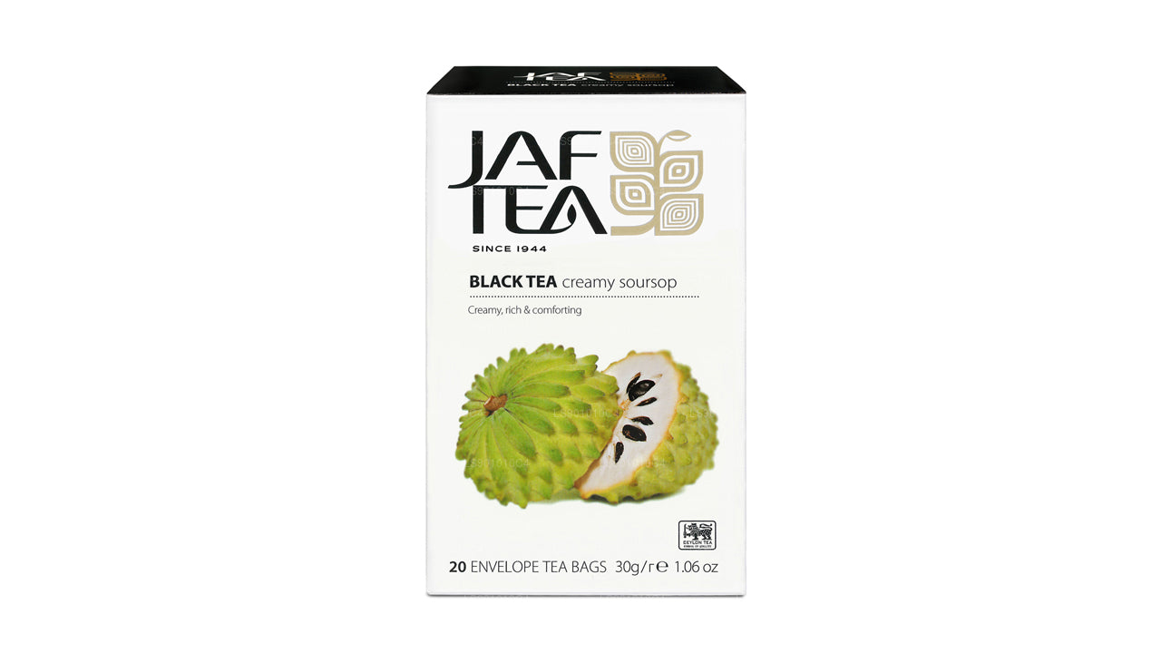 Jaf Tea Pure Fruits Collection Tè nero cremoso Soursop (30 g) 20 bustine di tè