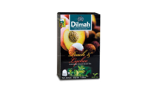 Tè aromatizzato alla pesca e litchi Dilmah (30 g) 20 bustine di tè