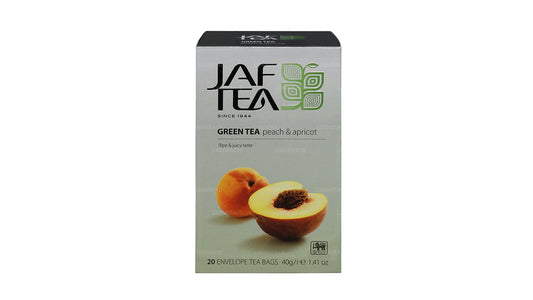 Jaf Tea Pure Green Collection Tè verde pesca e albicocca (40 g) 20 bustine di tè