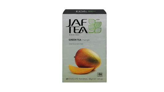 Jaf Tea Pure Green Collection, bustine di tè verde con busta di mango, 40 g