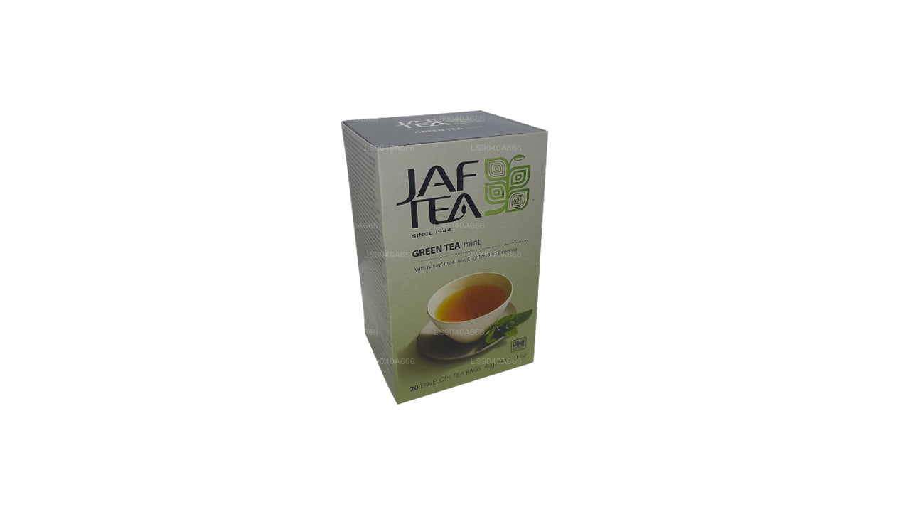 Jaf Tea Pure Green Collection, bustine di tè verde con busta di tè verde e menta (40 g)