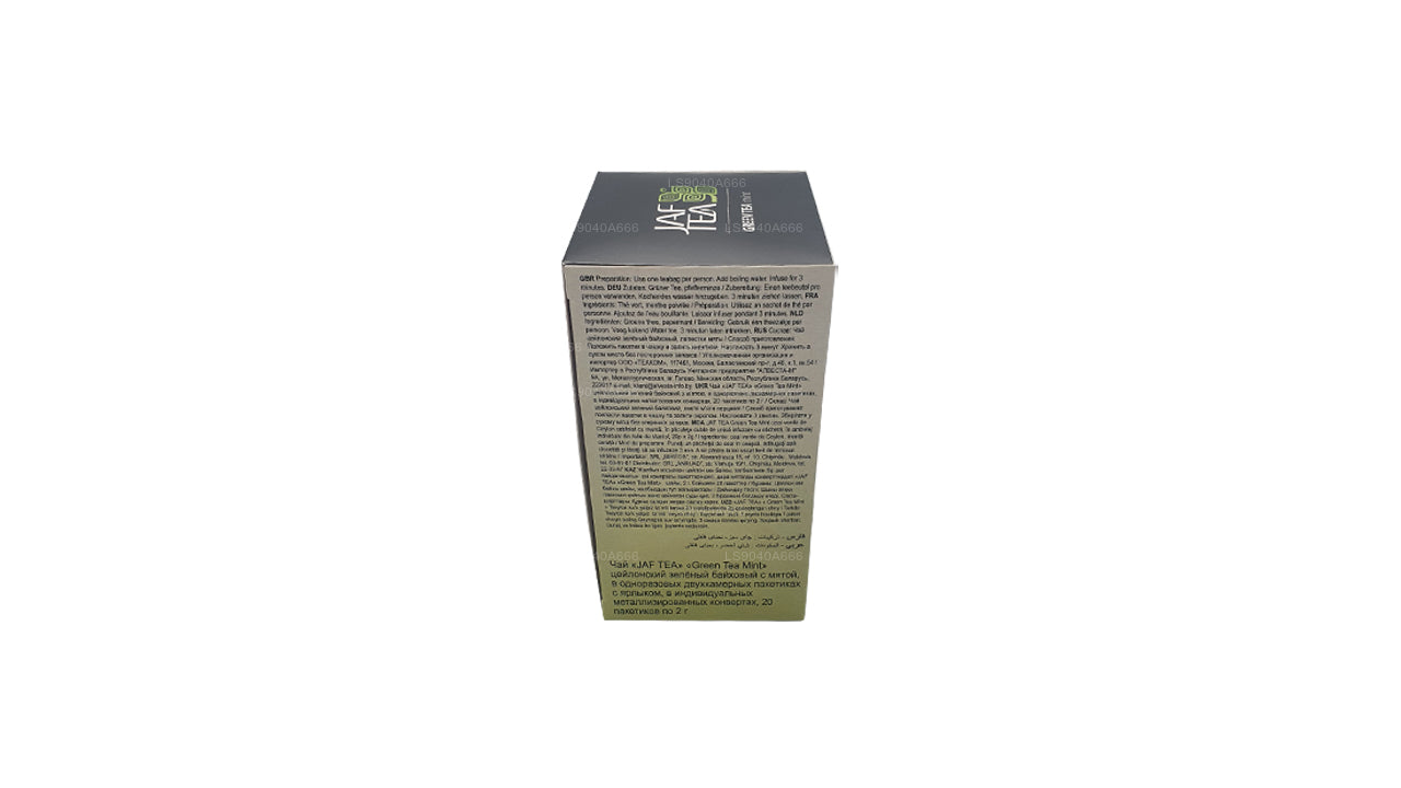 Jaf Tea Pure Green Collection, bustine di tè verde con busta di tè verde e menta (40 g)