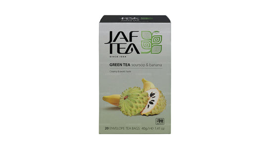 Jaf Tea Pure Green Collection Tè verde Soursop & Banana (40 g) 20 bustine di tè
